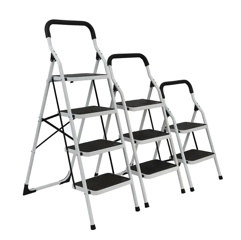 Best-Selling EN 14183 Heavy Duty Iron Adjustable Domestic Ladder with Handrail for Home Improvement