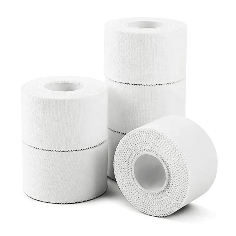 Custom Zinc Oxide Cotton White Athletic Sports Tape Rigid Easy Tear Serrated Edge Sport Tape for Joint Finger Ankle Wrist