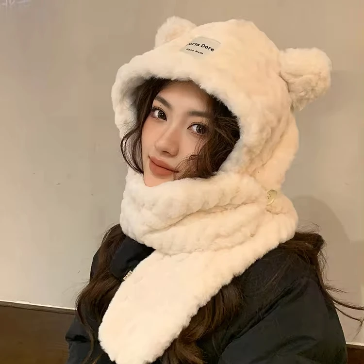 ChanBol Buy Online Hat scarf Thickening keeping warm trapper hats with custom logo beanie winter hats for women