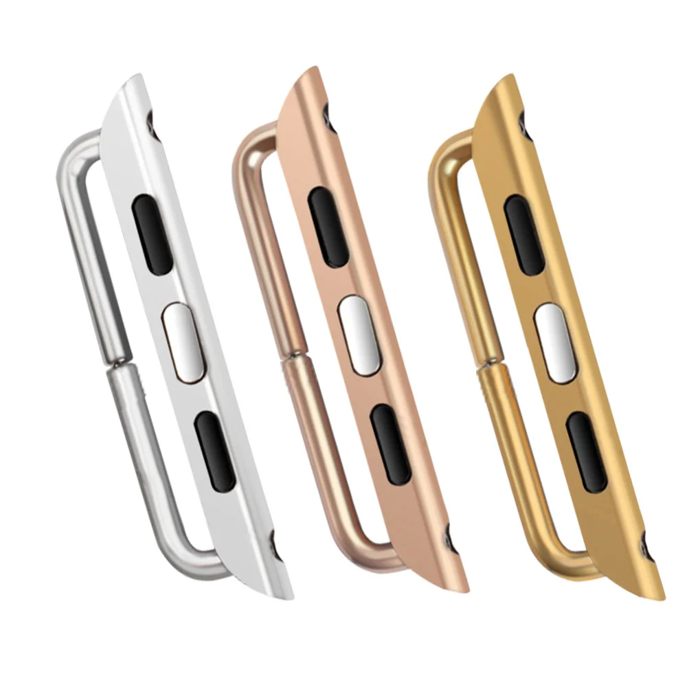 316L Stainless Steel Watch Adapter Buckle Watch Band Strap Connector for Apple iWatch 7 6 5 4 SE Band