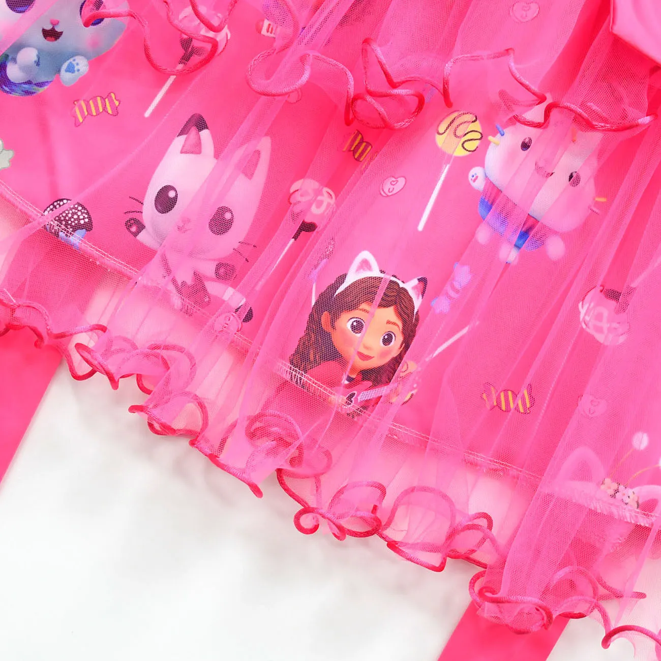 Summer Baby Girls Dress Up Fashion Kids Bow Princess Frock Children Fancy Halloween Gabbys Dollhouse Costume