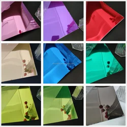 Self-adhesive flexible plastic gold mirror for wedding decoration