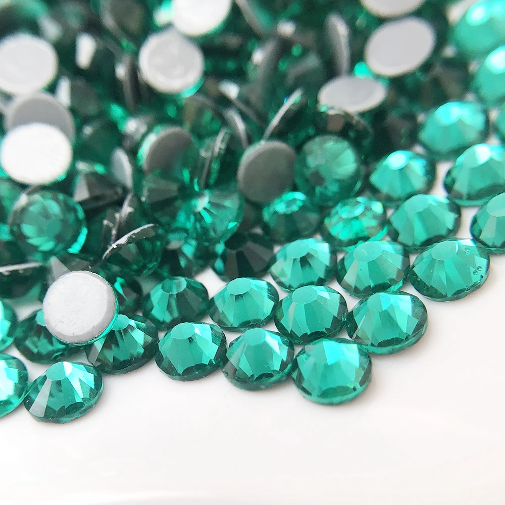 Wholesale Cheap factory Loose Indicolite blue glass ss20 rhinestone flat back