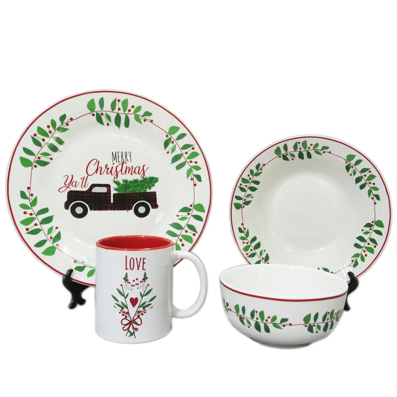 home and kitchen luxury garden and flora vintage ceramic kitchen ware set porcelain dinner set dinnerware