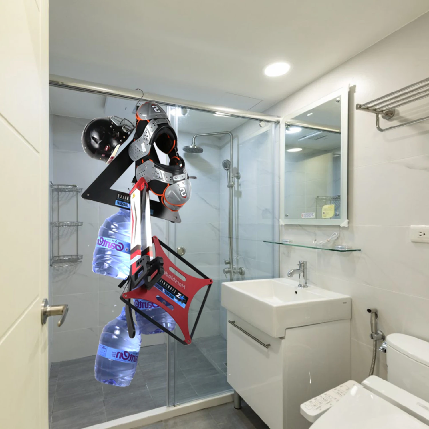 Multi-Purpose Sports Gear Hooks Metal Outdoor Hanger for Hockey Helmets Football Spikes