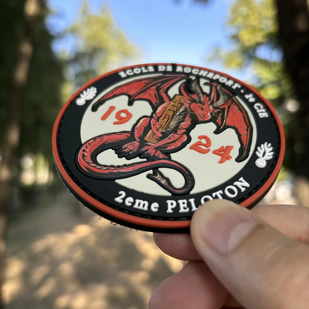 Factory Price Cartoon Pvc Patch Embossed Logo 3d Sew Iron on Hook and Loop Silicone Pvc Rubber Patch