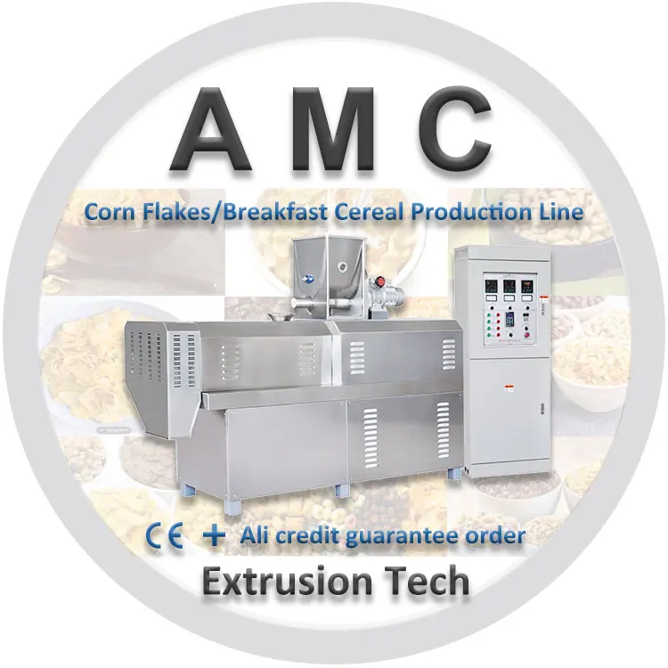 Americhi nachos chips production line + sugar frosted corn flakes machine + automatic breakfast cereal making machine