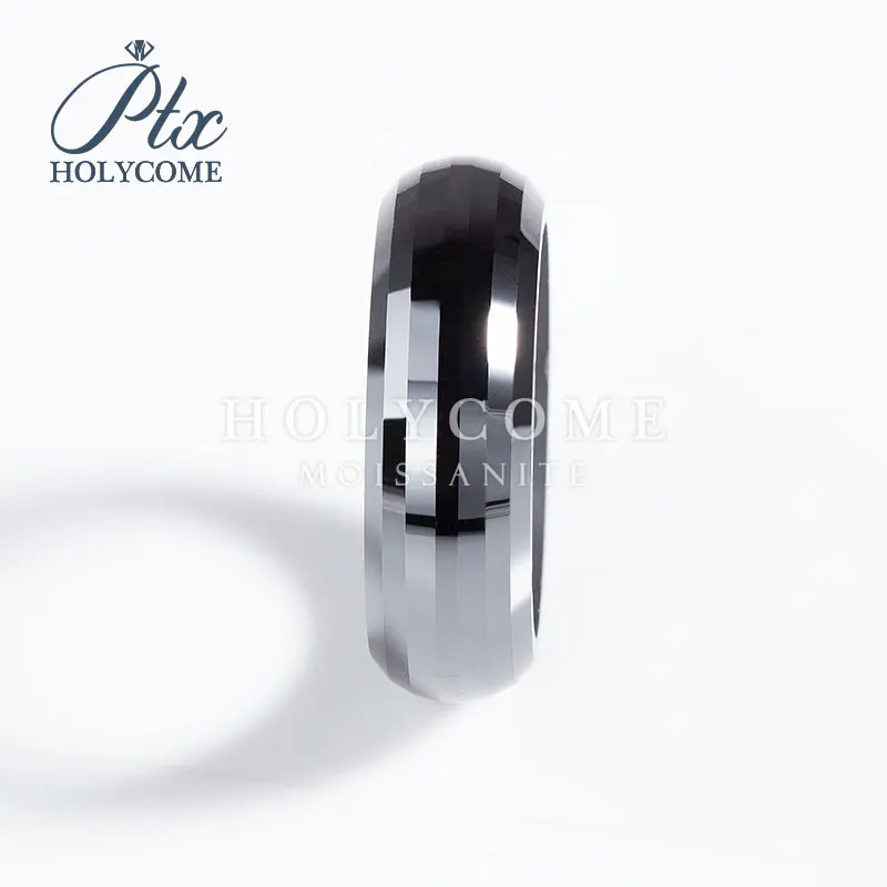 ay whole Black moissanite ring width 6mm new shape very cool band WuZhou Holycome Moissanite  hip popJewelry