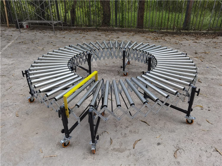 CE Certificate Manufacturer Customized Free Roller Conveyor with Mobile Wheel