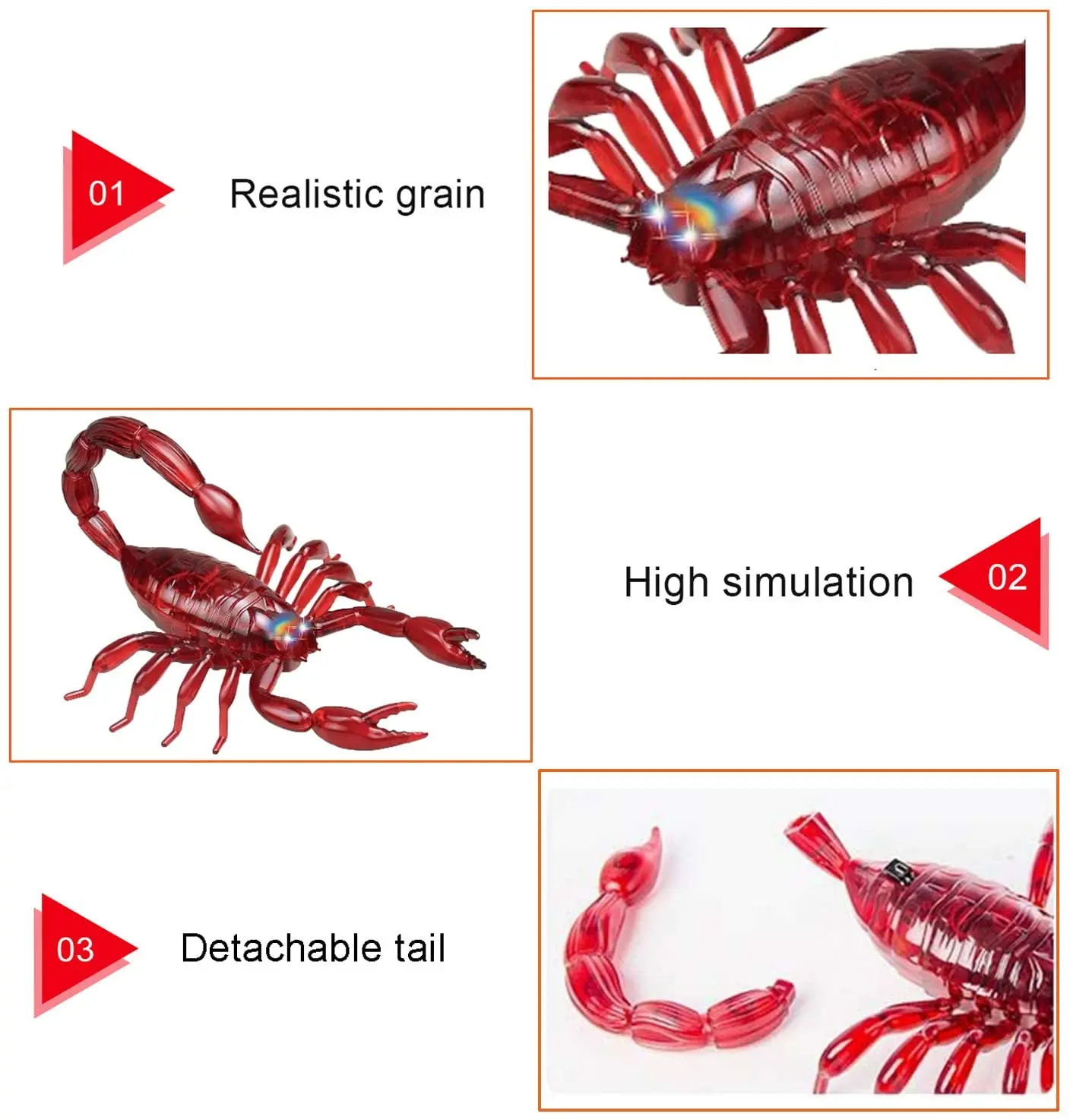 Scorpion RC Infrared Animals Scorpion Model Remote Control Simulation Curved Insects Toys  Novelty Electric Reptiles