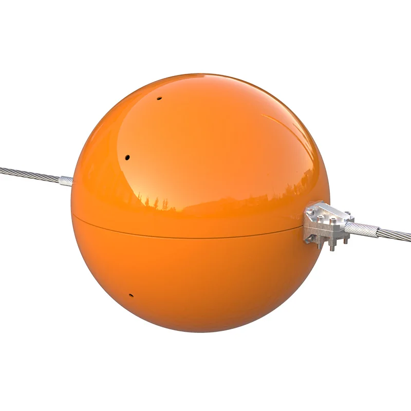 Overhead wire warning sphere rotating obstacle power line markers balls