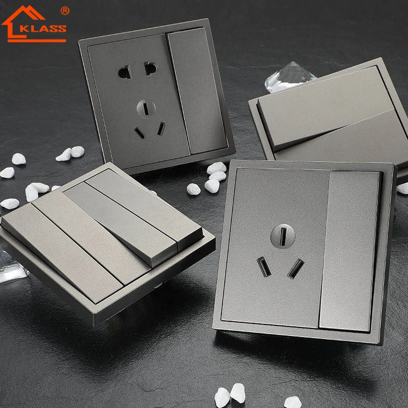 Modern 220V Air Conditioner 45A Electric Power Wall Switch 20A DP Water Heater Control Switch With Neon