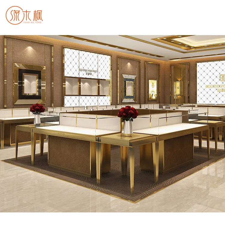 Luxury Retail Shop High-end Custom Jewelry Glass Display Case Lock Set Watch Display Showcase for Store
