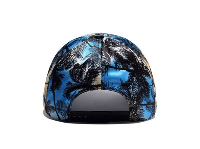 Custom Blue Dye Sublimation Printing 5 Panel Structured Polyester Baseball Hat And Cap