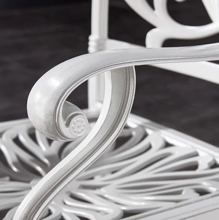 restaurant aluminium outdoor patio table chair set cast iron garden table and chairs