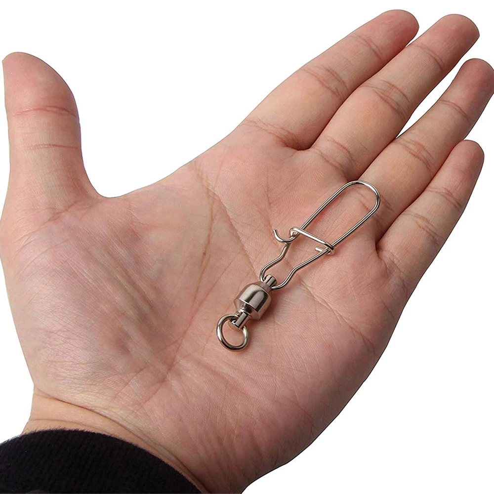 Ball Bearing Fishing Swivel With Nice Snap Copper Stainless Steel Welding Rings Fishing Hook Lure Line Connectors
