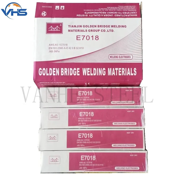 Горячая распродажа сварочные материалы Tianjin Golden Bridge E7018 электроды стержни