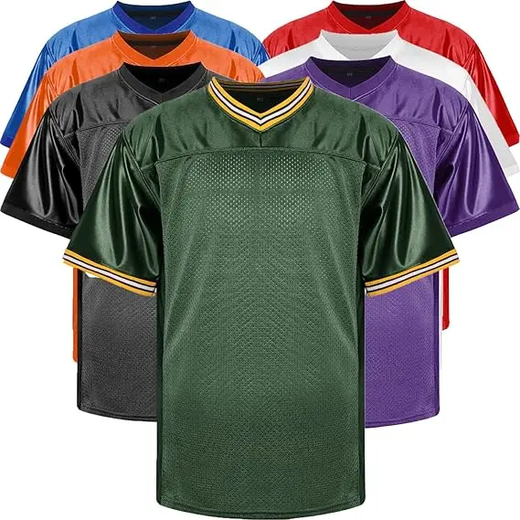 Custom Blank Football Jerseys Mesh Athletic Rugby Shirt Practice Sports American football shirt