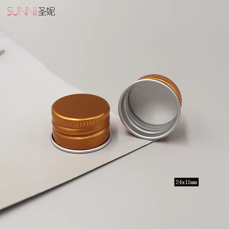 24mm Gold aluminum cap with liner