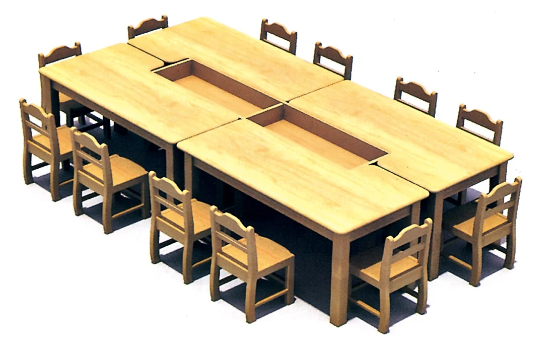 Wooden children furniture table and chair kids sets