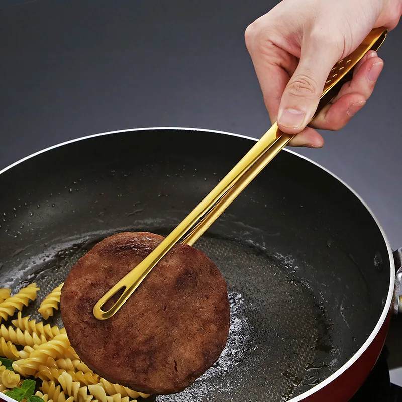 Extra Long Tweezer Tongs 304 Stainless Steel Kitchen Tong Bread Clip Pastry Clamp Barbecue Kitchen Tong for Cooking Sea Food