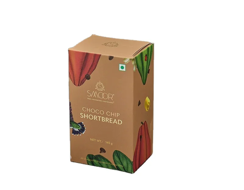 Green Rectangle Eco-Friendly Paper Biscuits Box Custom Printing Snack Packaging Large Single Cookie Box