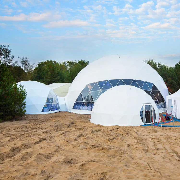 Outside Waterproof Garden Dome Igloo Large Glamping Party Geodesic Round Dome Tent For Trade Show Glamping
