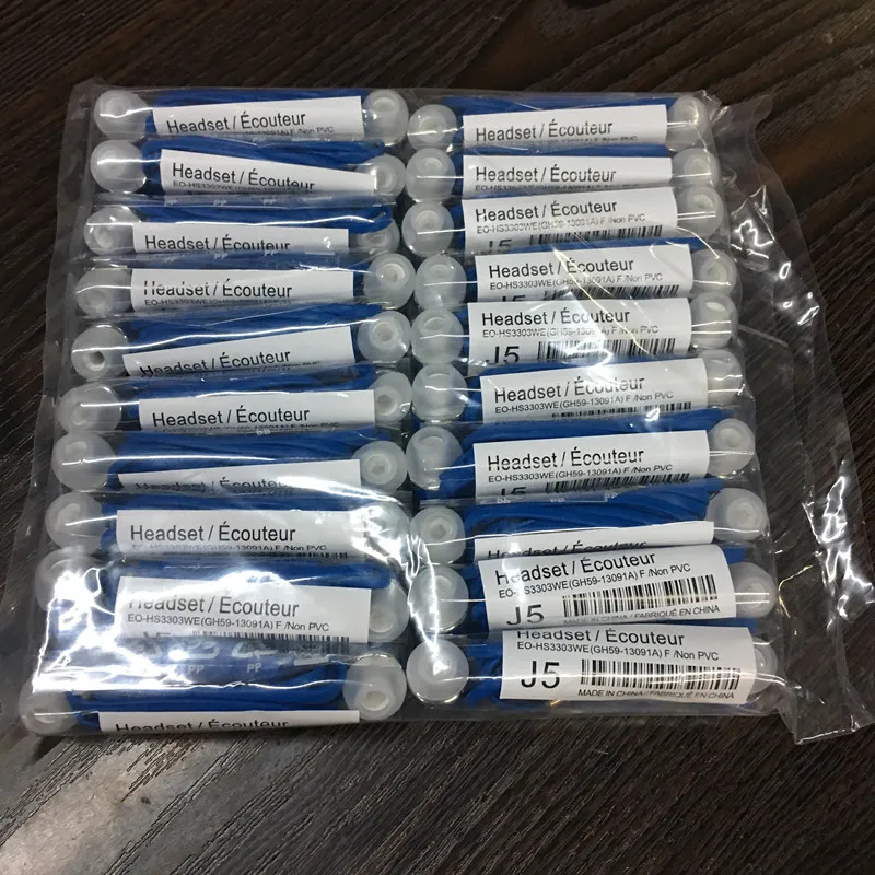 3.5mm Earphone for J5 Samsung Galaxy S4 S5 flat noodle Earbuds With microphone Color Headset