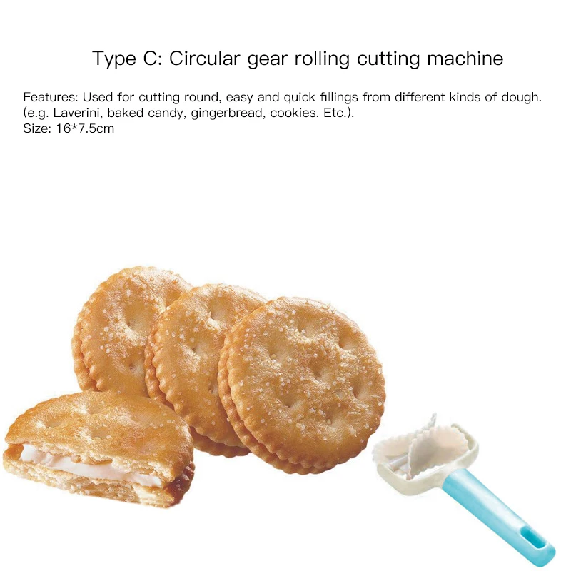 Fondant Cake Tools Plastic Icing Spatula Cookie Round Rolling Biscuit Cutting Pastry Blade Dough Circle Cutter