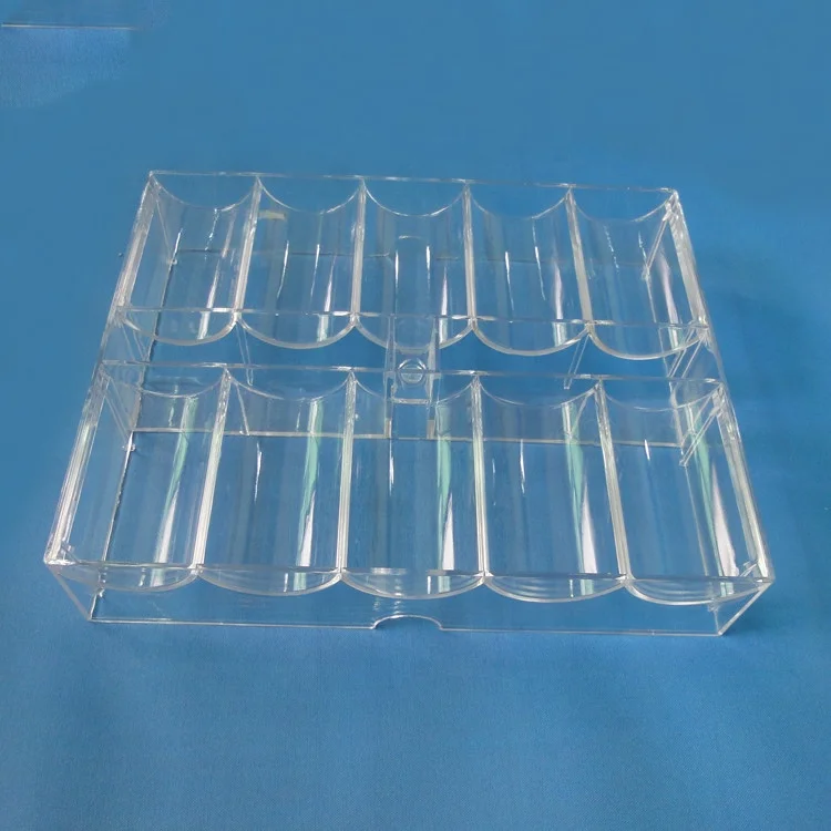 200PCS acrylic poker chip tray BOX wholesale