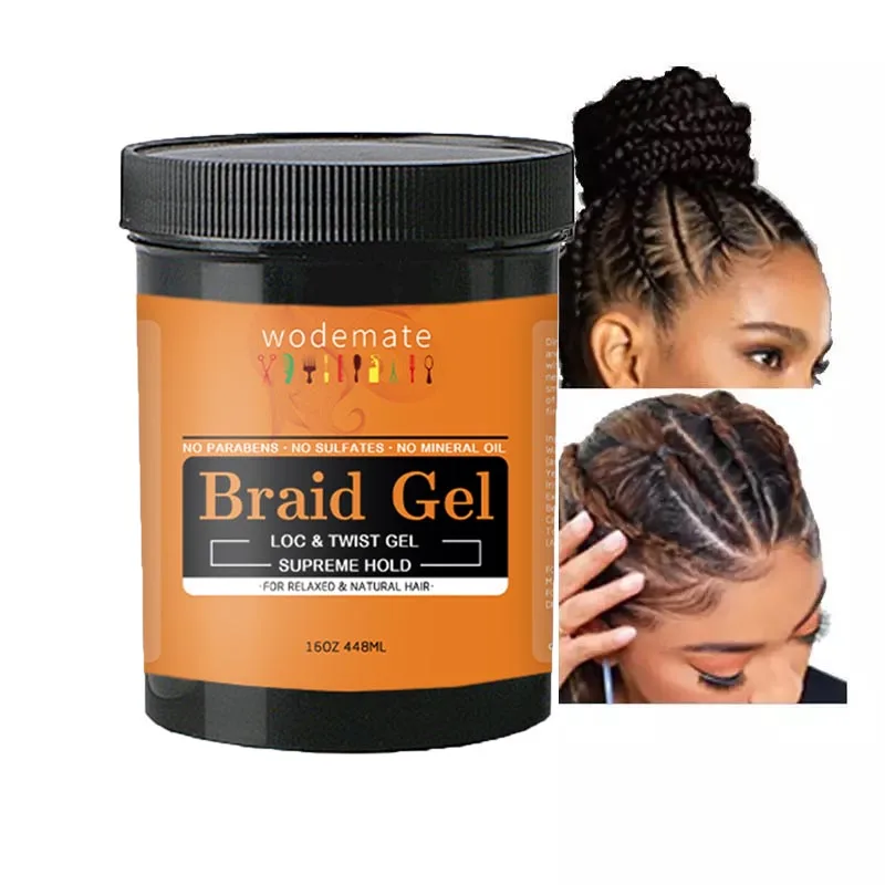 Private Label Strong Hold Loc Edge Control Wax For 4C Hair Strong Hold Loc Gel And Braid Gel Whole Sale Loc N Twist Gel