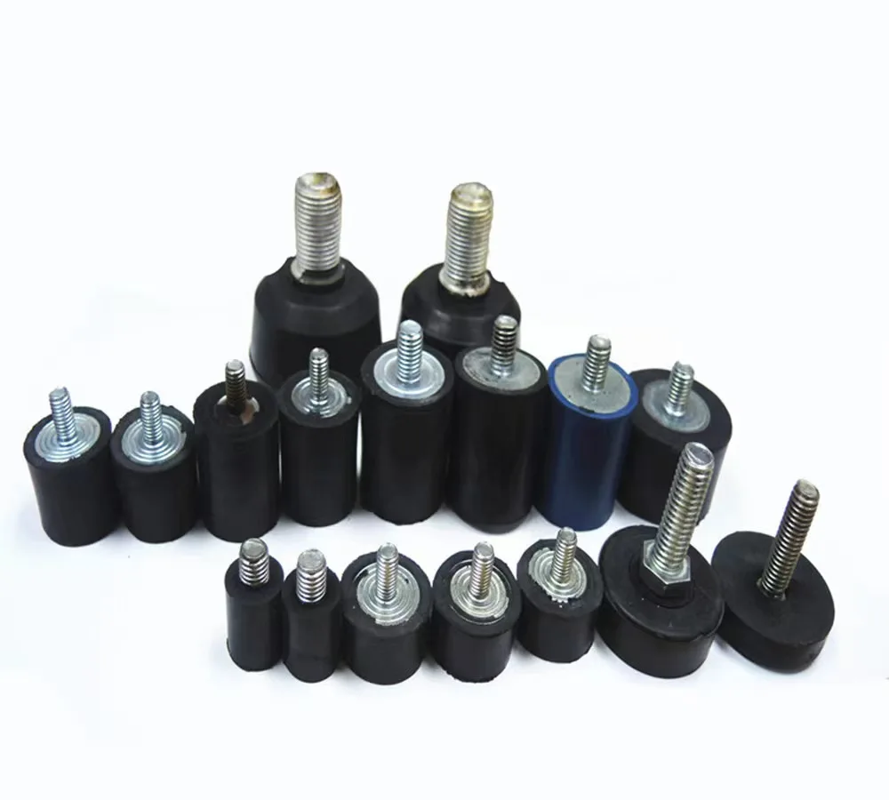 Precision customized rubber bumper block shock pad isolator shock absorber mute block inside threaded rubber bearings