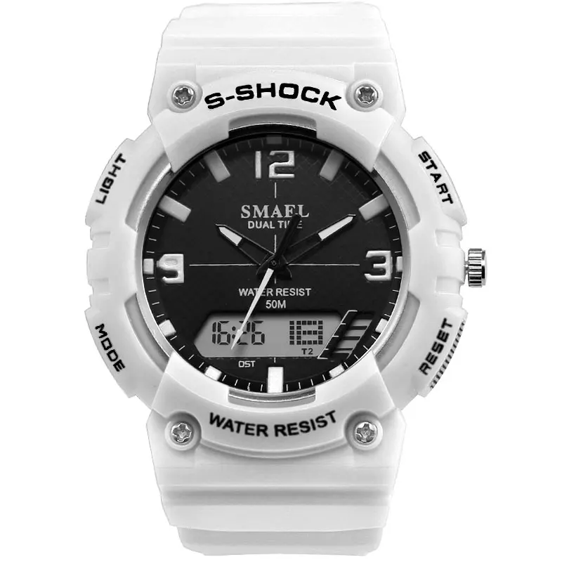 
2019 Smael 1539C cool military sport digital wristwatches for men 5ATM water resistant with rubber strap 