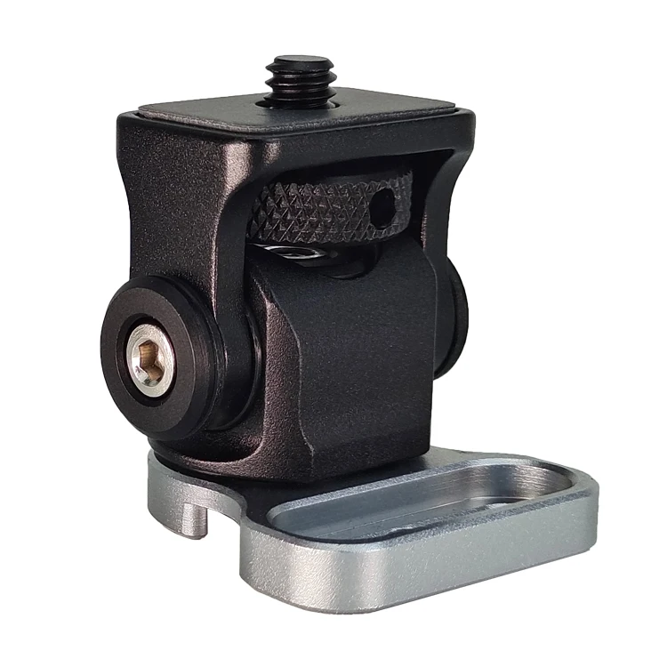 Vlogger Monitor Mount Adapter with Cold Shoe Ball head Monitor Bracket Mic Holder 1/4 Screw
