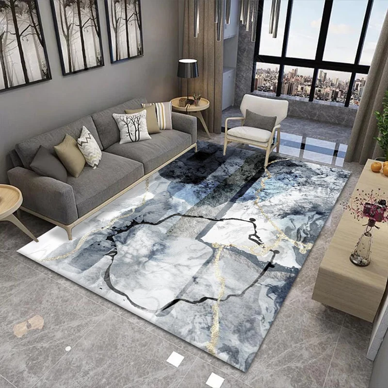custom 8 x 10 rug home decoration modern marble rug carpet 3d printed Abstract area rugs living room large
