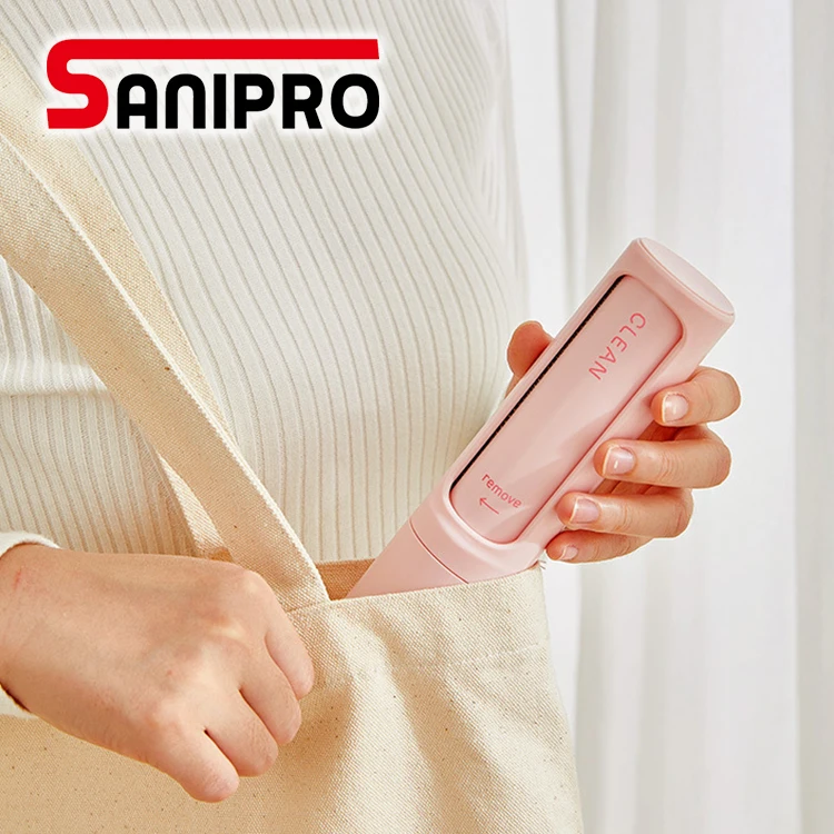 
Sanipro New Design Portable Reusable Household Sticky Lint Roller Brush Cleaner Pet Clothes Hair Household Cleaner 