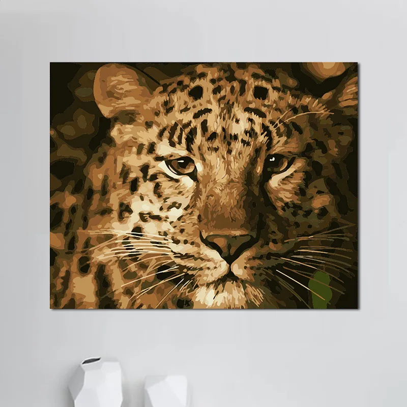 Wall Decor Diy Digital Painting Animal Lion Oil Painting Acrylic Paint By Number Kit For Home decor