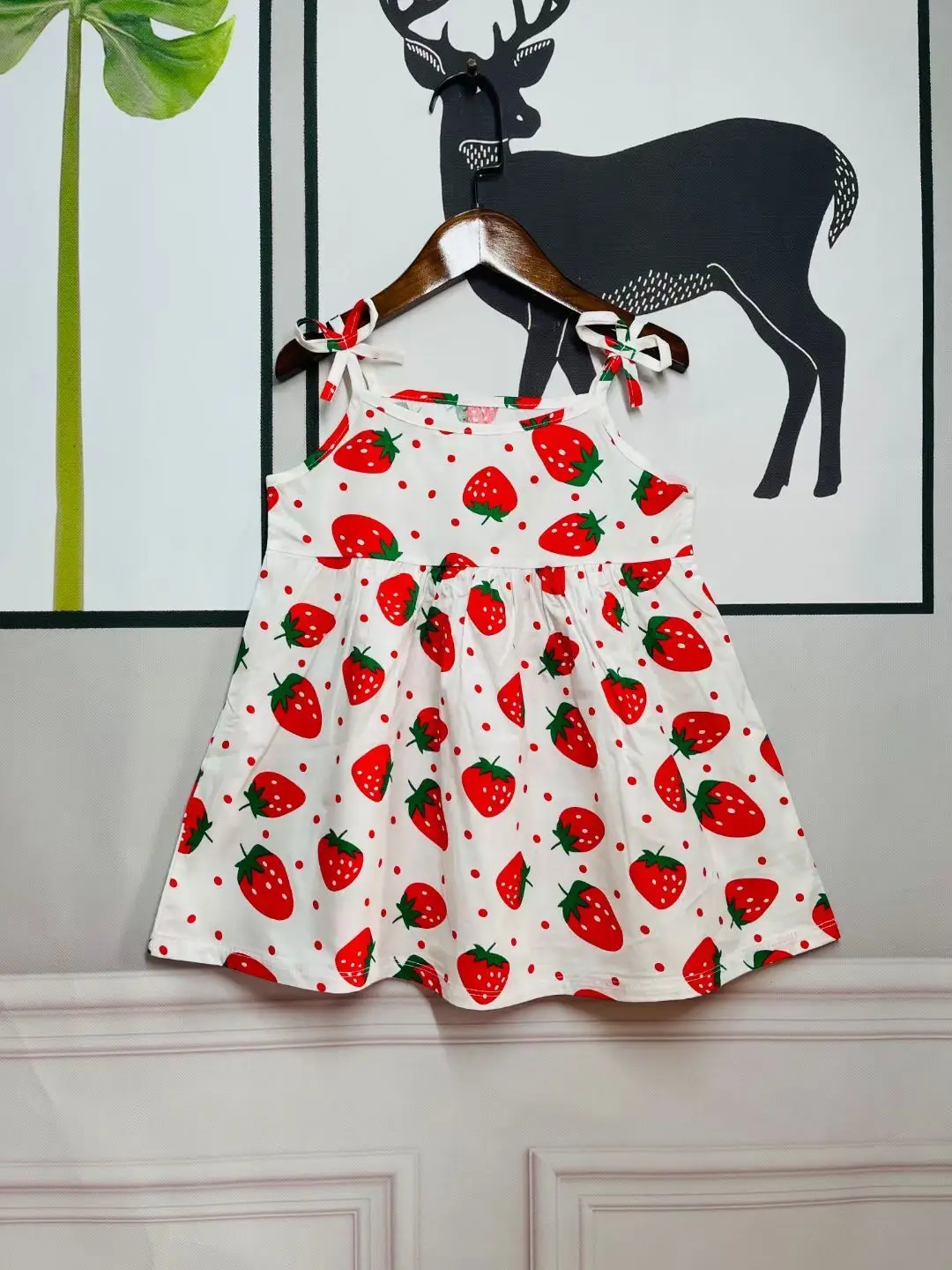 Cute Summer Kids Dresses Sling Dress Baby Girls Princess Fashion Holiday A-line Dresses