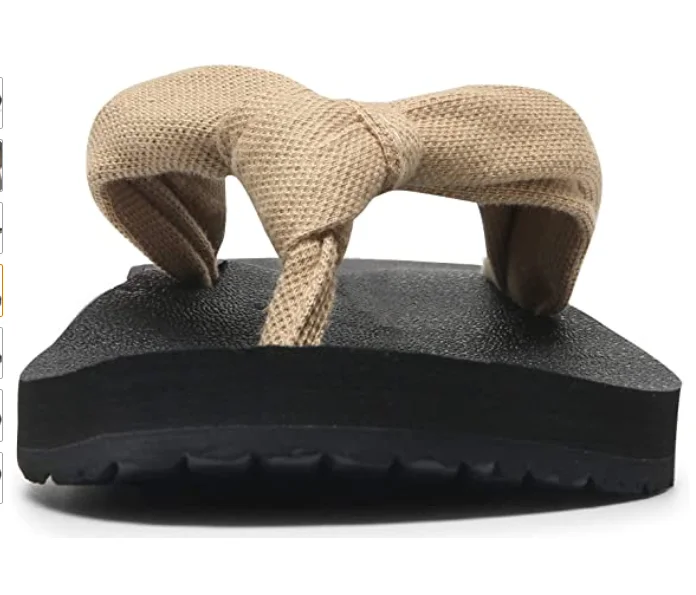 
Womens Comfortable Cloth Strap Flip Flops with Arch Support 