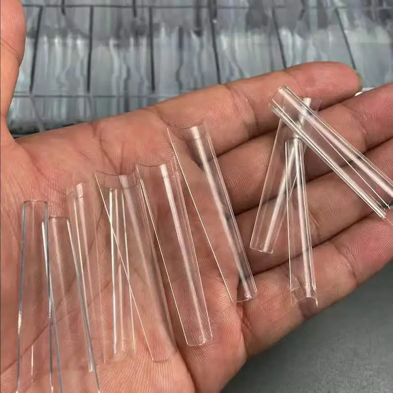 new arrival customer logo label 3XL COFFIN No C-Curve ABS Super XxxLong  French Length 5.5cm  Nail Art Tips