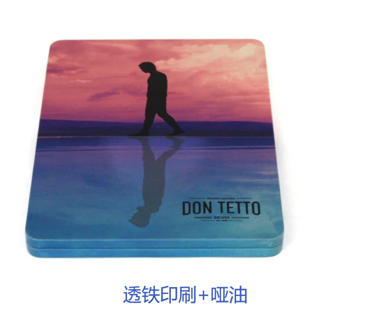 0.23mm Blu-ray Tin Box 172*133*14mmH Two or Single Side Printing with a Set of clear pp Disc Holder Try