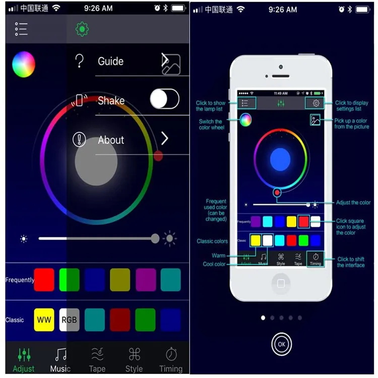 car accessories DIY interior decorative 12V RGB LED fiber car led strips ambient light app decorate atmosphere light Dashboard