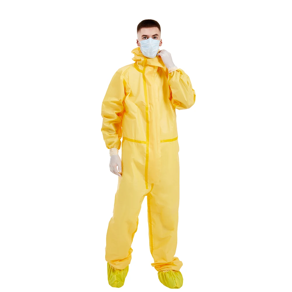 Chemical Hazmat coverall medical suppliers pp disposable chemical resistance safety work coverall suit hazmat Medical clothes