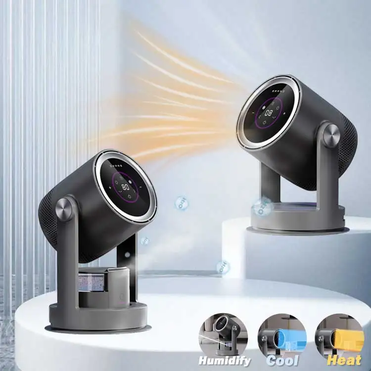 2025 3 In 1 Hot And Cool Air Purifier Fan Smart Air Circulator Table Fan Bladeless Aircondition Fan Heater