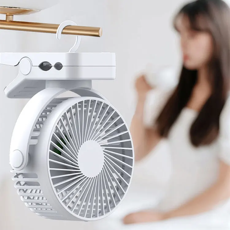 High Quality  Rechargeable Portable Table Fan Mini Desk Clip Fan For Baby Stroller Car