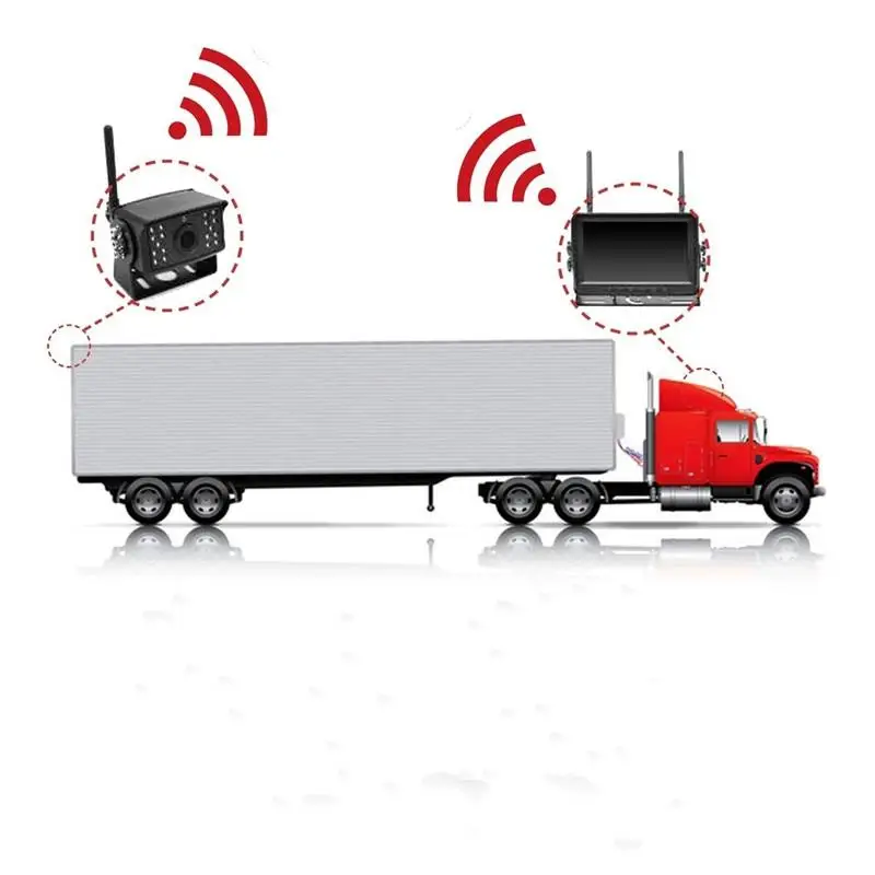 360 wireless vehicle 4 camera system for trucks bus commercial vehicles with DVR touch monitor Canada USA Australia Ireland UK