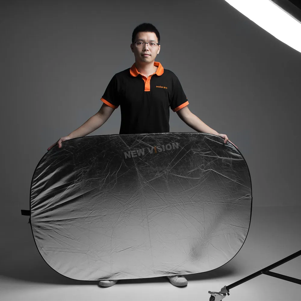 Godox 2 in 1 100x150cm Portable Oval Multi-Disc Reflector, Collapsible Photography Studio Photo Lighting Diffuser Reflector