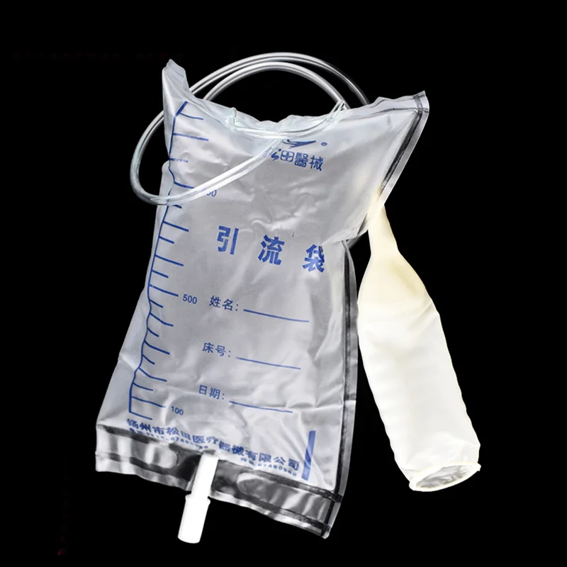 Thickened Urinal Collector for Men 1000ml Latex Sleeve Urine Container Rubber Urinal Bag Male External Catheter
