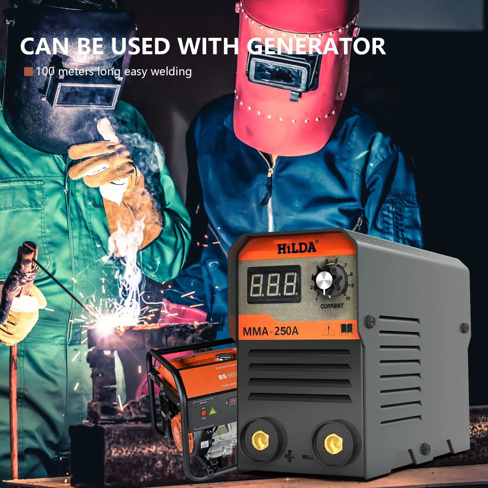Inverter DC Drawn Household Portable 220V Small Hand-held Copper Spot Welding Machine MMA-250 Mini Electric Welding Machine