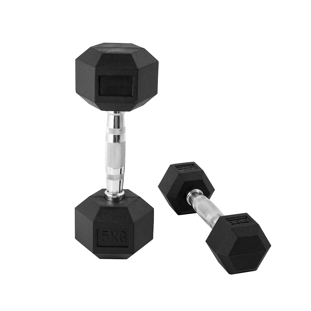 Factory Direct Sale Training Weight Lifting Cheap Dumbbell Sets Rubber Coated Hex Weights Dumbbells